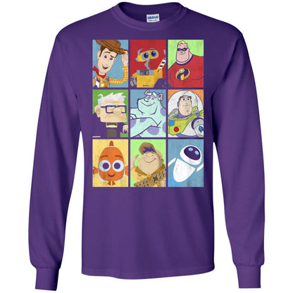 Epic Boxed Up Line Up Character Graphic T-shirt Purple