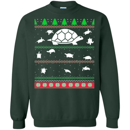 Christmas T-shirt Turtle Lover Merry Christmas Forest Green