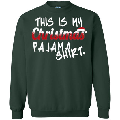 Christmas T-shirt This Is My Christmas Pajama Shirt Forest Green