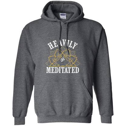 Funny Heavily Meditated Yoga Meditation T-shirt Dark Heather