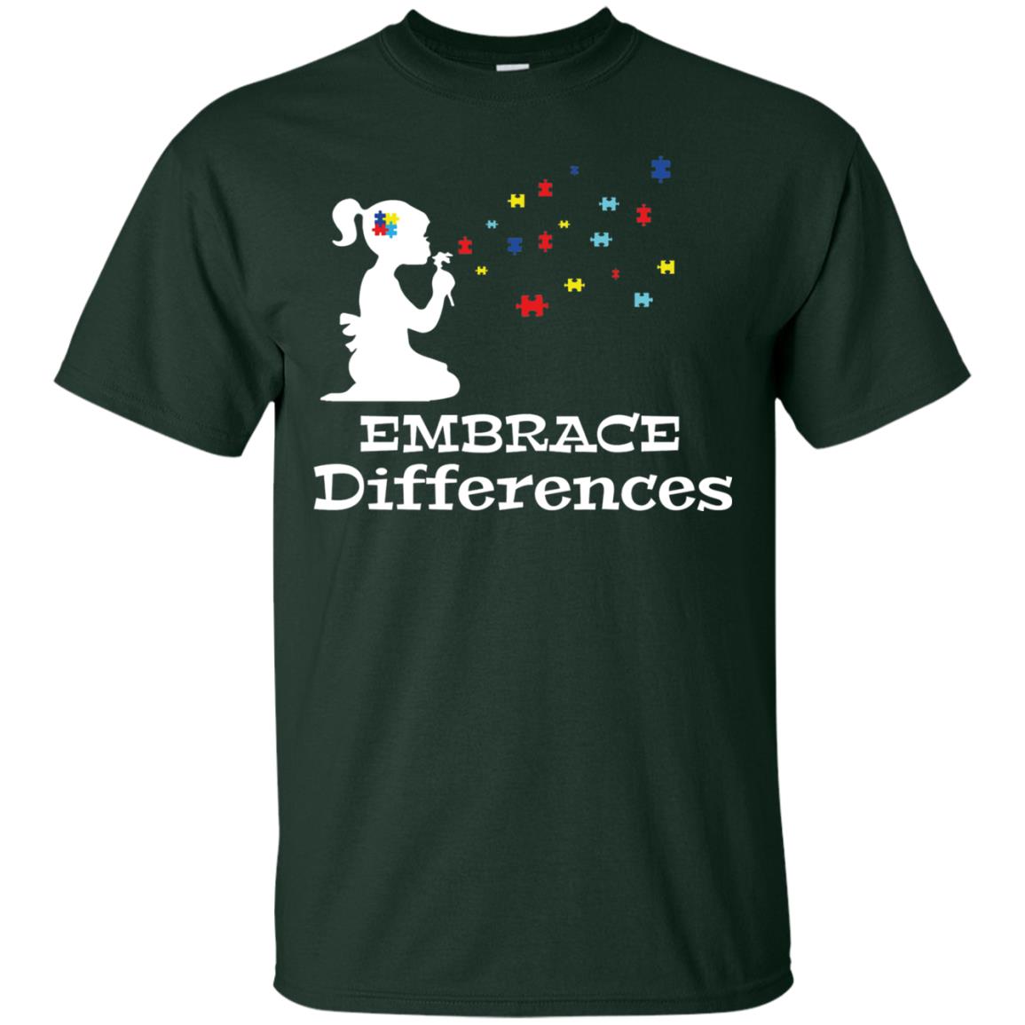 Embrace Differences Autism Awareness T-shirt Forest
