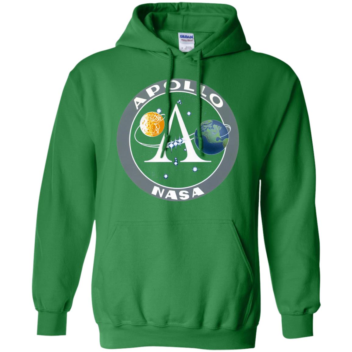 Apollo Program Moon Landing Patch Print Nasa Astronomy T-shirt Irish Green