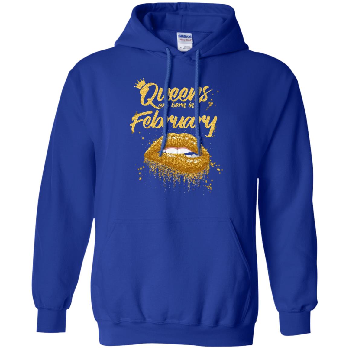 Black Women T-shirt Queens Are Born In February Birthday Royal