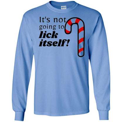 Christmas T-shirt It_s Not Going To Lick Itself Carolina Blue