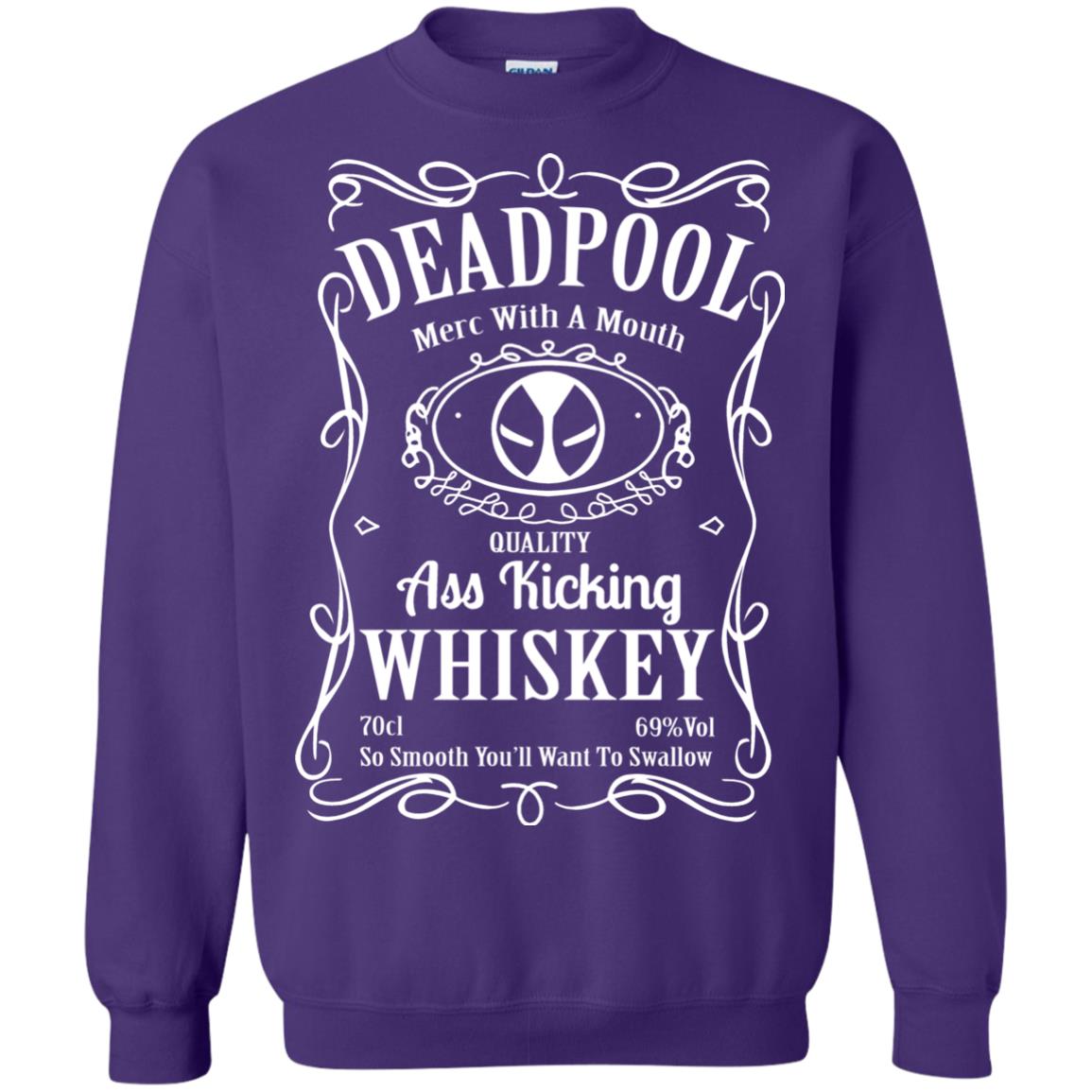 Deadpool Merc With A Mouth Quality Kiching Whiskey So Smooth You Will Want To Swallow Purple