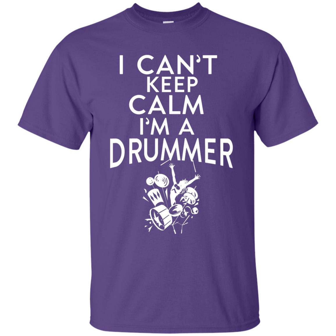 I Can’t Keep Calm I’m A Drummer Drum Lover T-shirt Purple