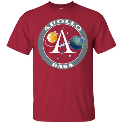 Apollo Program Moon Landing Patch Print Nasa Astronomy T-shirt Cardinal