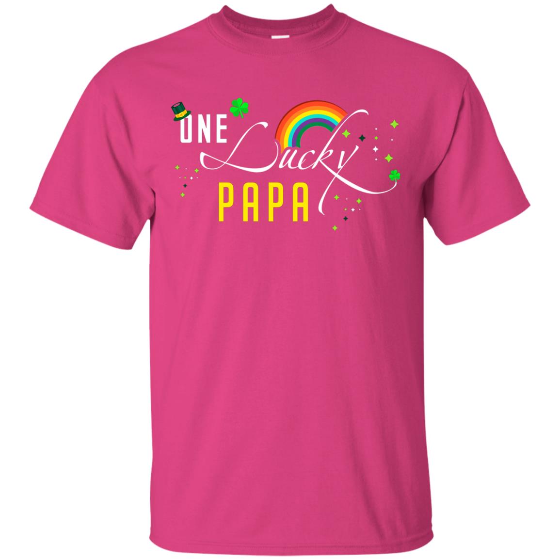 One Lucky Papa St. Patrick_s Day T-shirt Heliconia