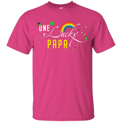 One Lucky Papa St. Patrick_s Day T-shirt Heliconia
