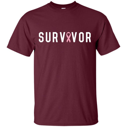 Breast Cancer Survivor We Did It T-shirt Pink Ribbon Maroon