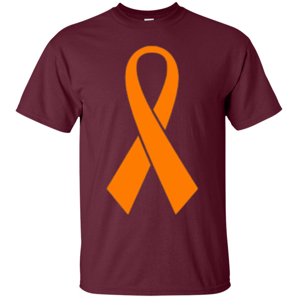 Orange Ribbon Gun Violence Awareness Anti Gun T-shirt Maroon