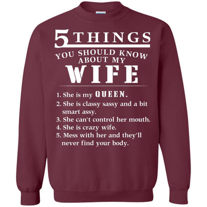 5 Things You Should Know About My Wife Husband T-shirt Maroon