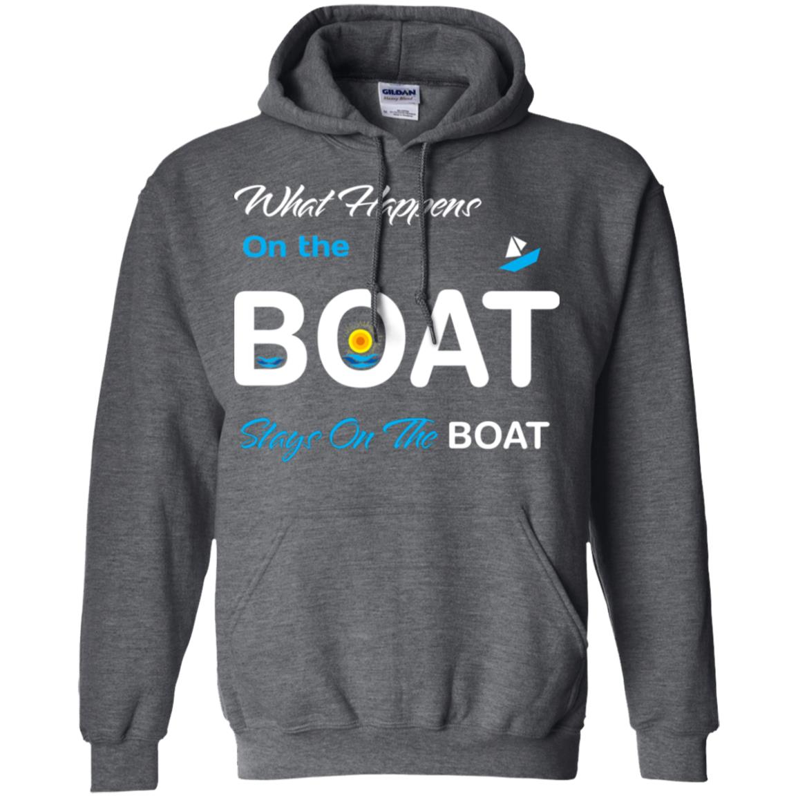 What Happens On The Boat Stay On The Boat Summer Vacation Shirt Dark Heather