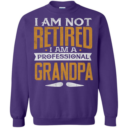 Im Not Retired Im A Professional Grandpa Retirement Shirt Purple