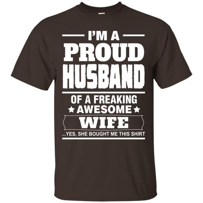 I Am A Proud Husband Shirt Dark Chocolate