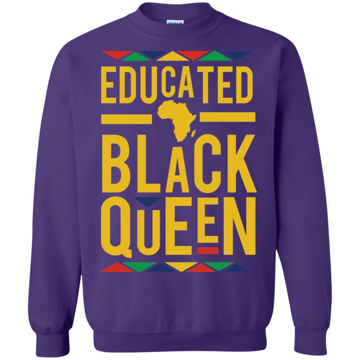 African Dna Pride T-shirt Dashiki Educated Black Queen Purple