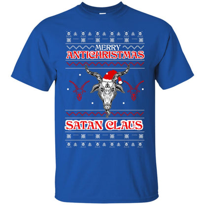 Merry Antichristmas Satan Claus Gift Shirt Royal