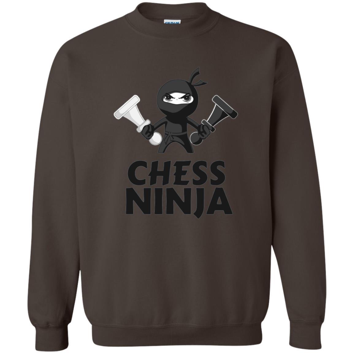 Funny Chess Ninja T-shirt Dark Chocolate