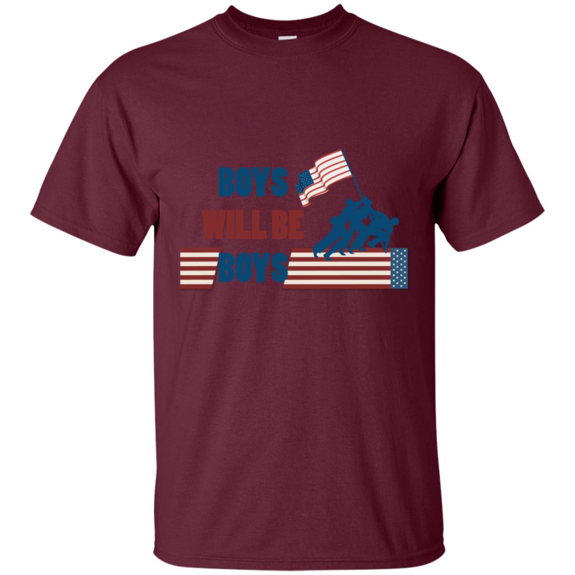 Boys Will Be Boys Military Shirt Maroon