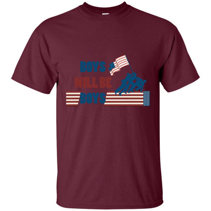 Boys Will Be Boys Military Shirt Maroon
