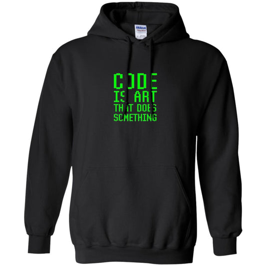 Coder T-shirt Code Is Art That Does Something Black