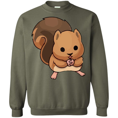 Cute Squirrel Graphic T-shirt Military Green
