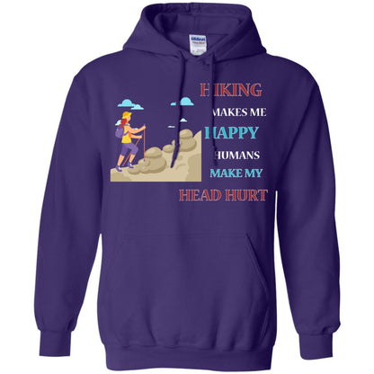 Hiking Make Me Happy Humans Make My Head Hurt Shirt Purple