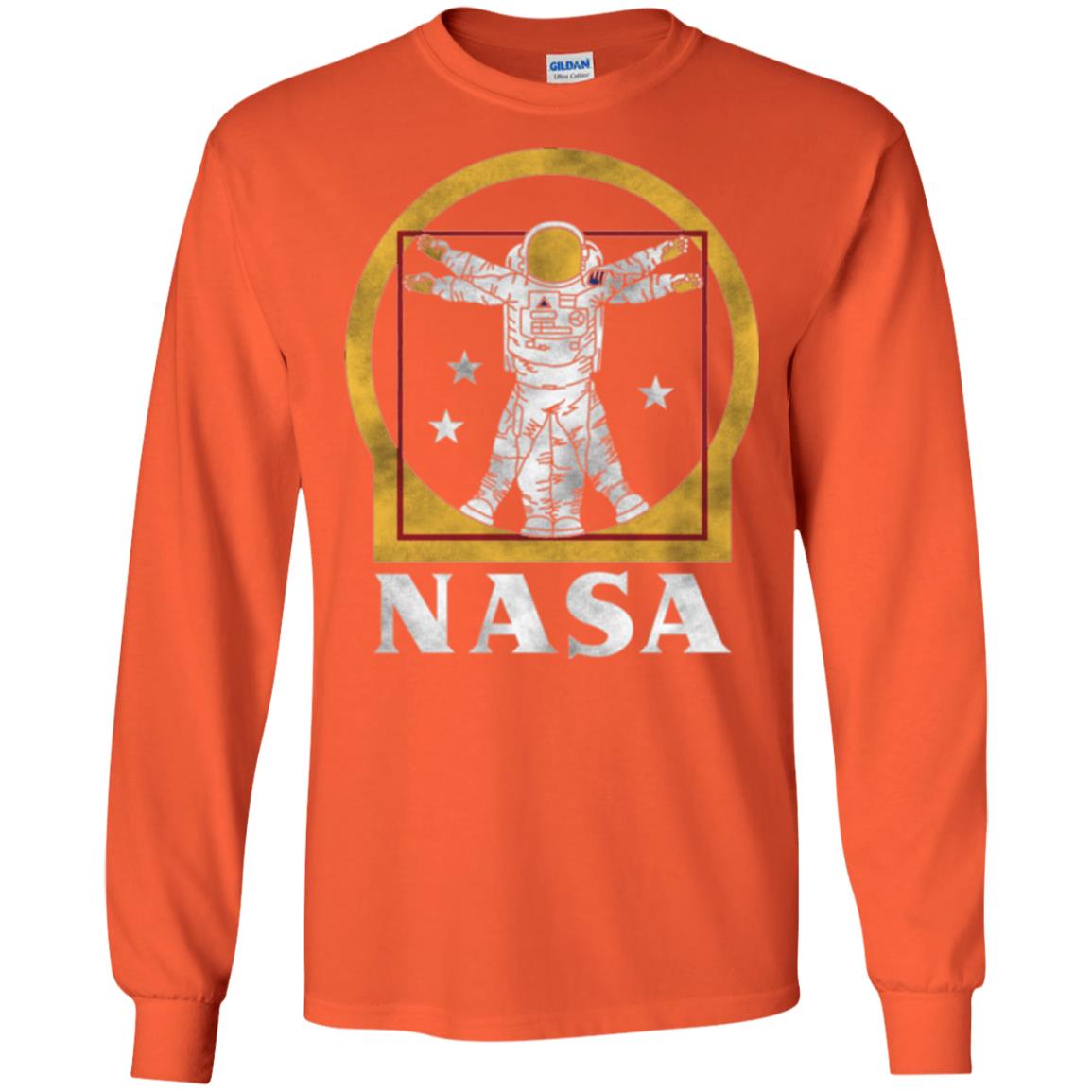 Nasa Vitruvian Astronaut Graphic T-shirt Orange