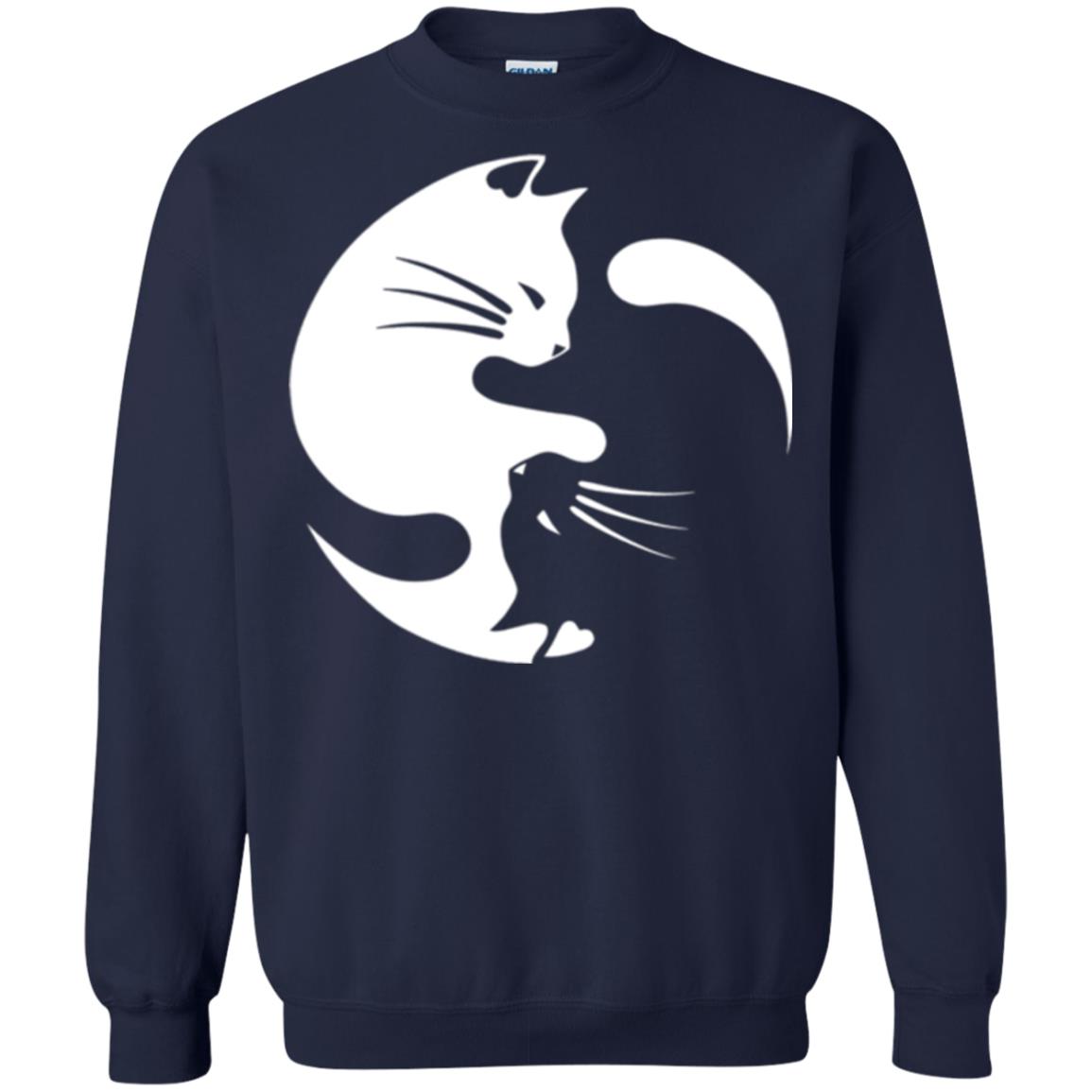 Ying Yang Cat T-shirt Navy