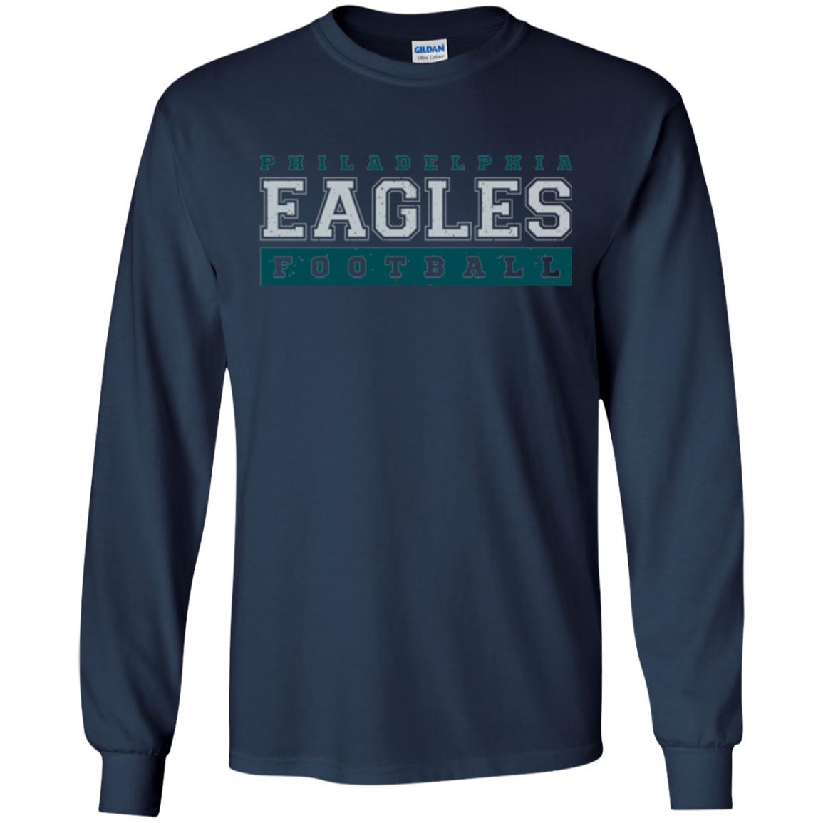Football Lover T-shirt Philadelphia Football Fly Eagles Fly Collegiate Navy