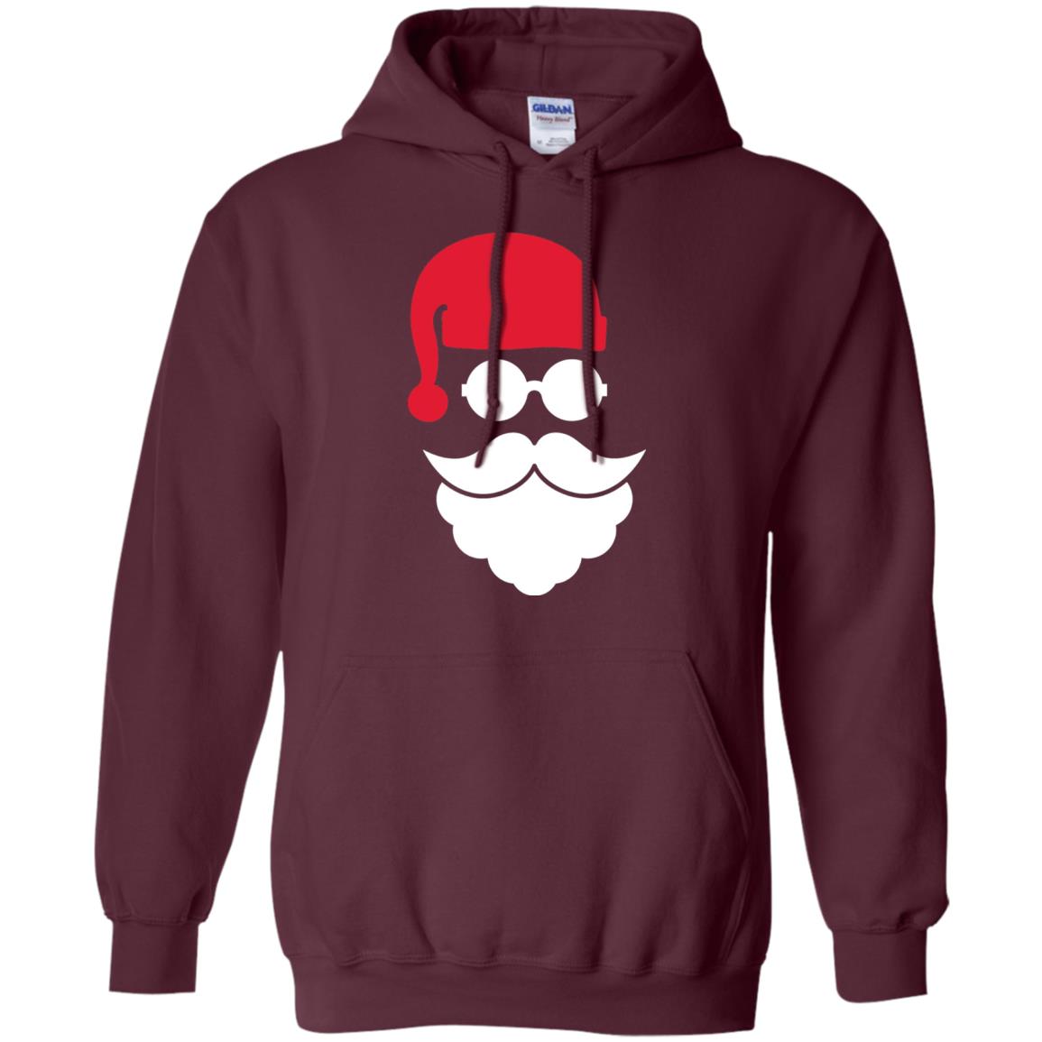 Christmas Shirt Santa Claus Face Maroon