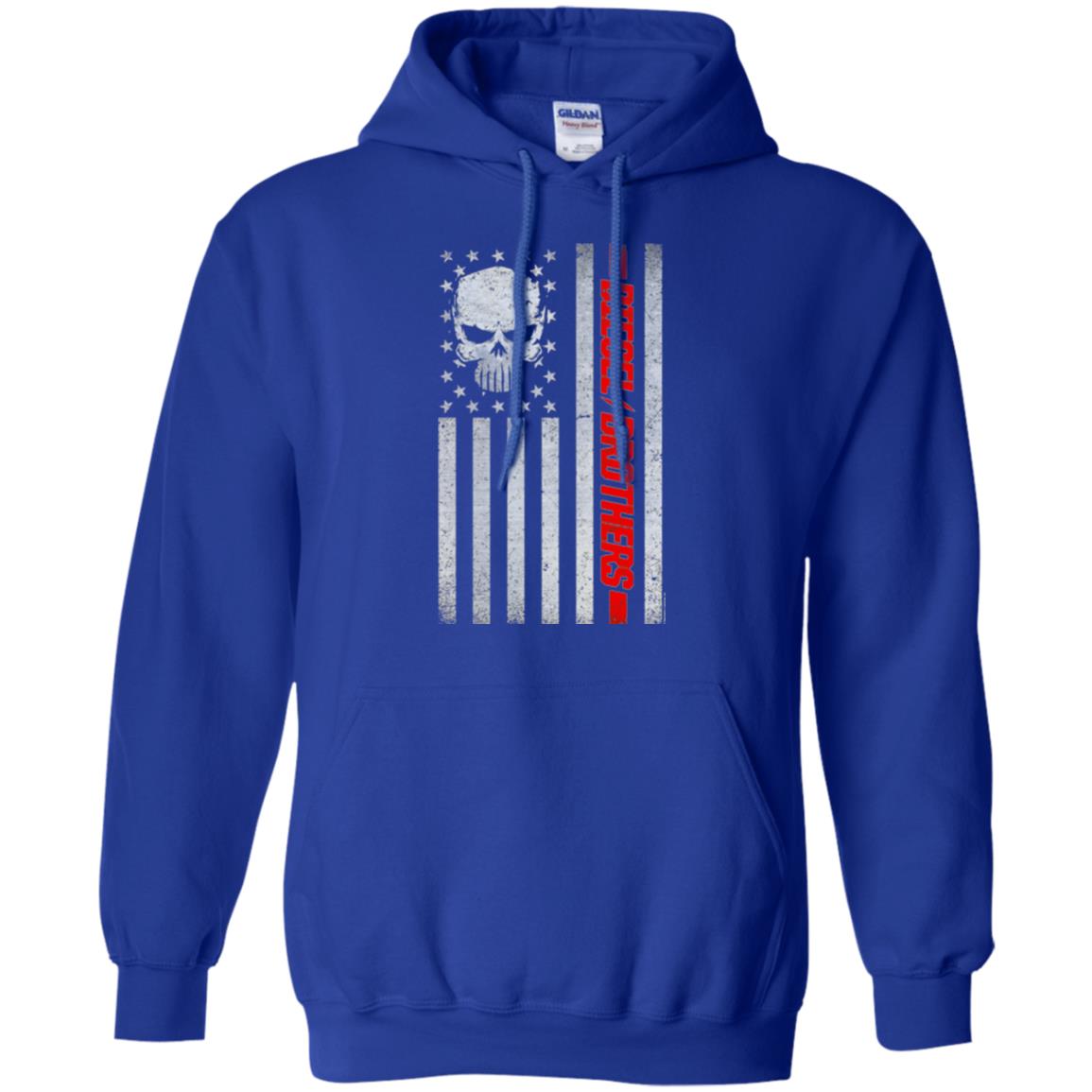 Grungy American Flag Skull Diesel Brothers T-shirt Royal