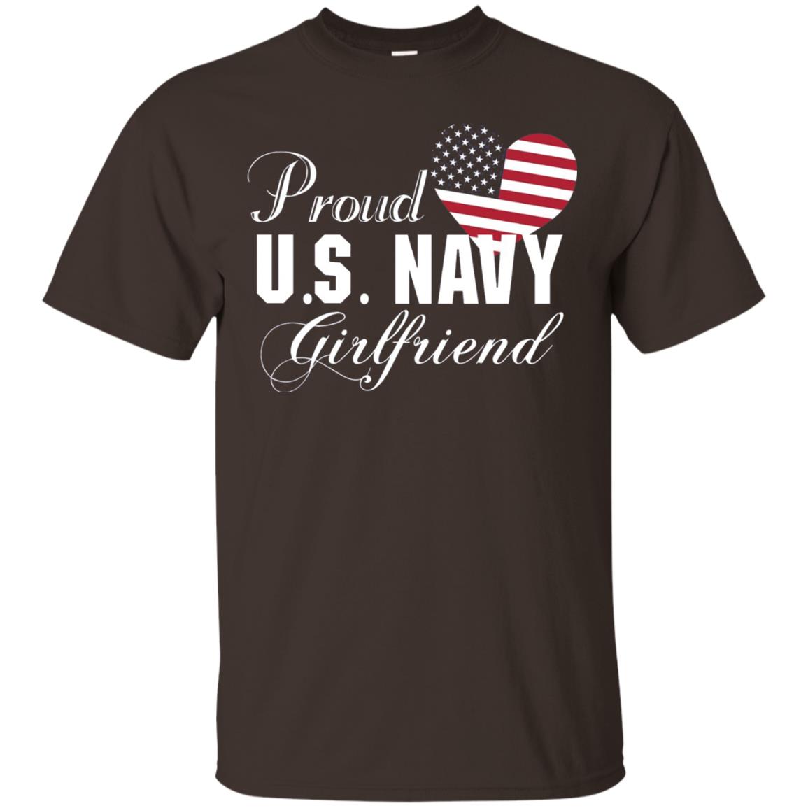Pride U.s. Army Shirt Proud Navy Girlfriend Heart Dark Chocolate