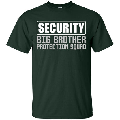 Family T-shirt Security Big Brother Protection Squad Forest Green