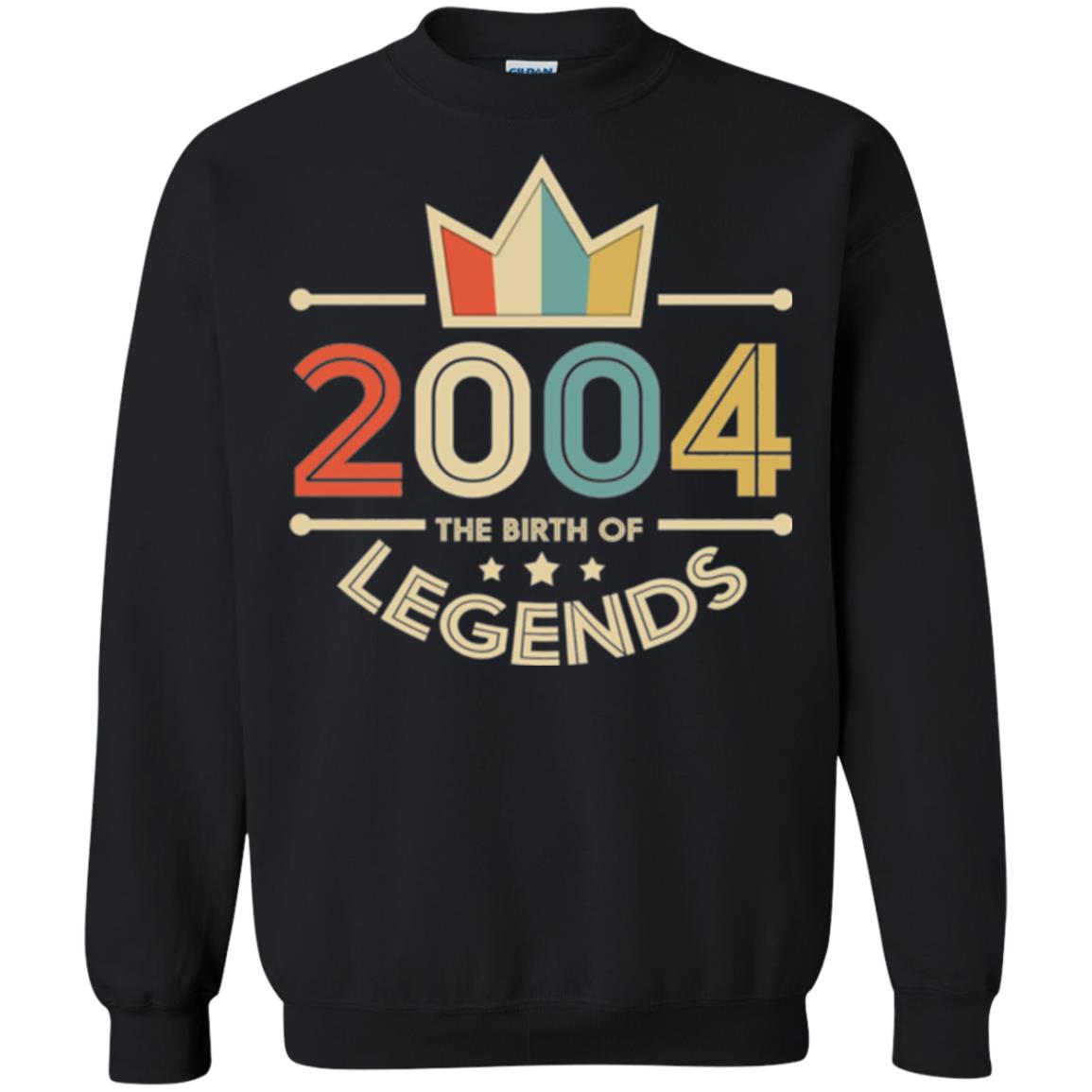Brithday T-shirt Vintage 2004 The Birth Of Legends Black
