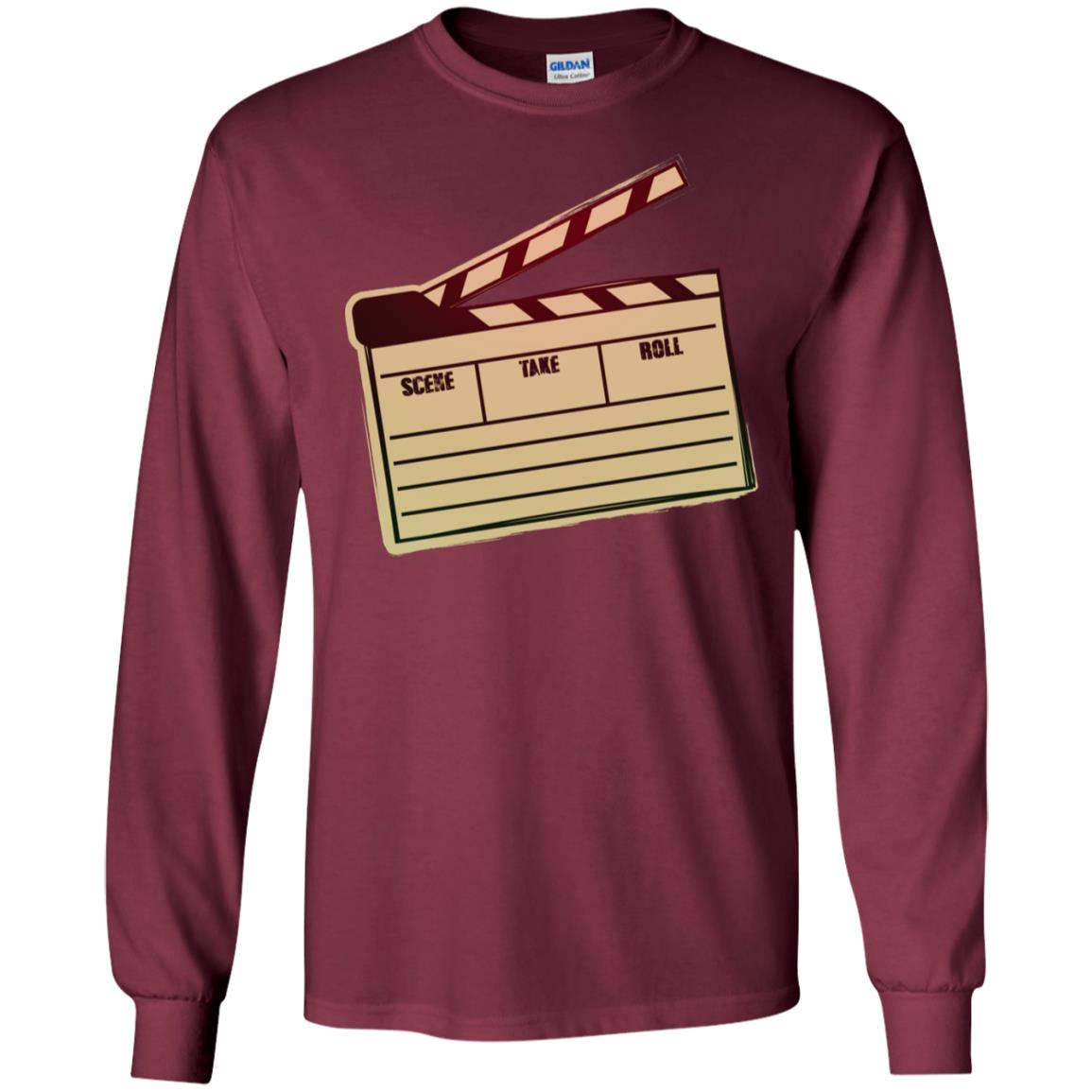 Movie Clapper Filmmaker Film Student Shirt Maroon
