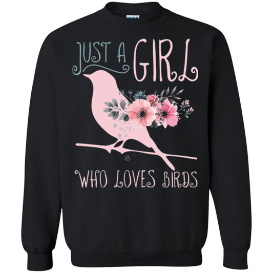 Birds T-shirt Just A Girl Who Loves Birds Black