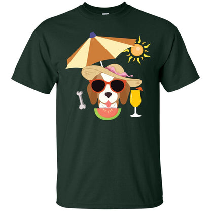 Summer With Beagle Dog Lovers Shirt Forest