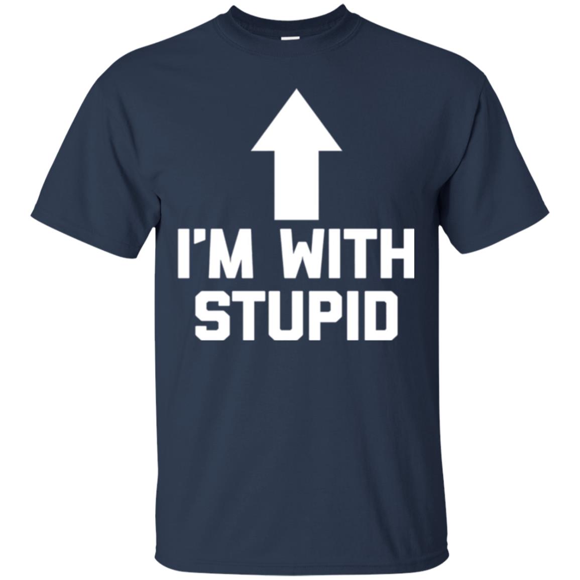 Im With Stupid T-shirt Navy