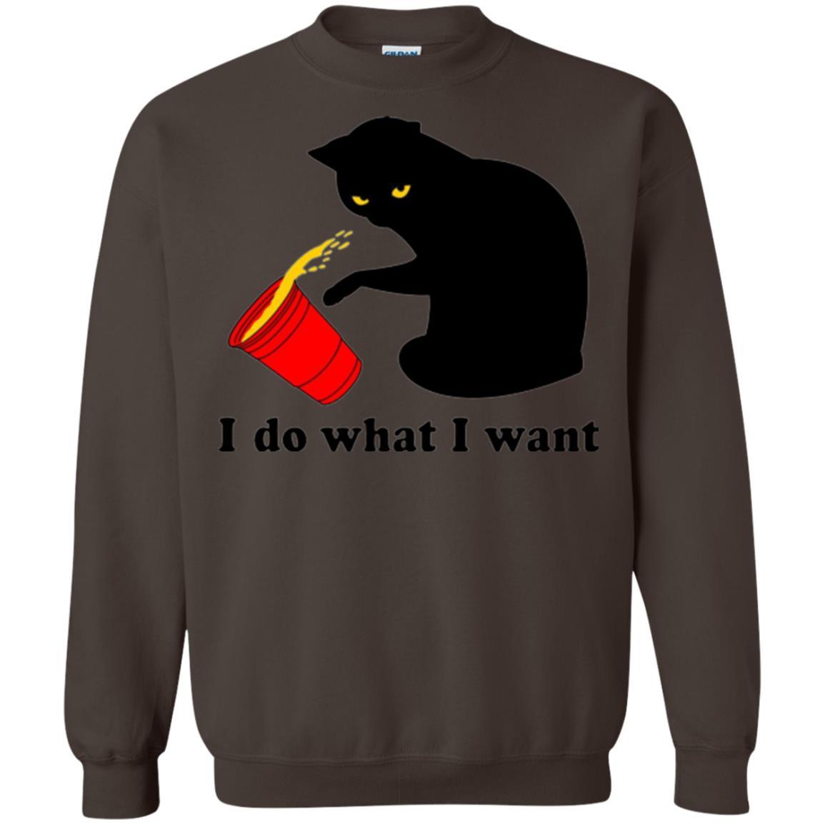 Cat Lover T-shirt I Do What I Want Dark Chocolate
