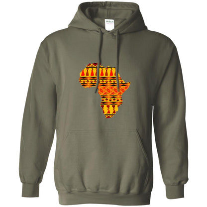 African Pride Ankara Tribal Pattern T-shirt Military Green