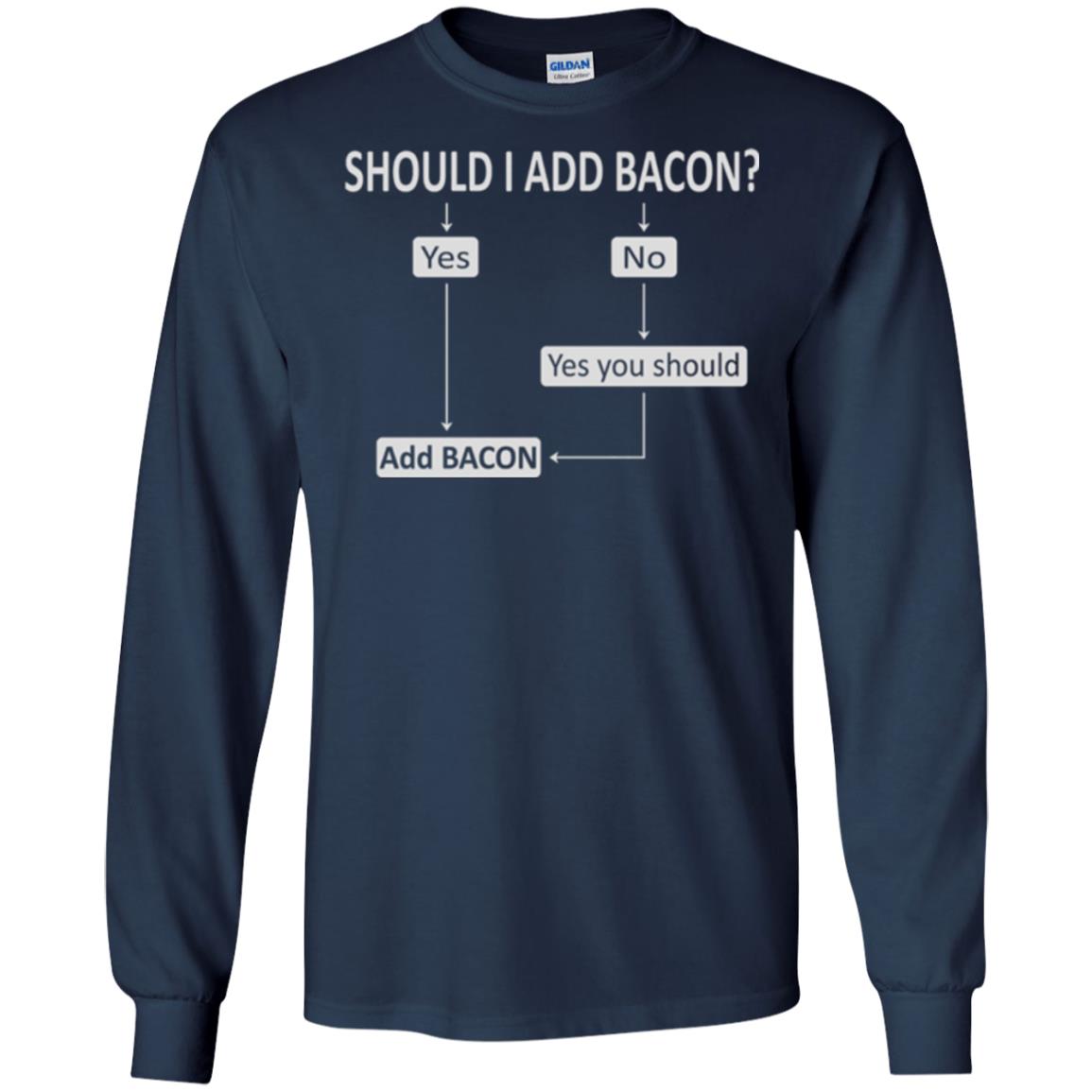 Bacon Lovers T-shirt Shoud I Add Bacon Navy