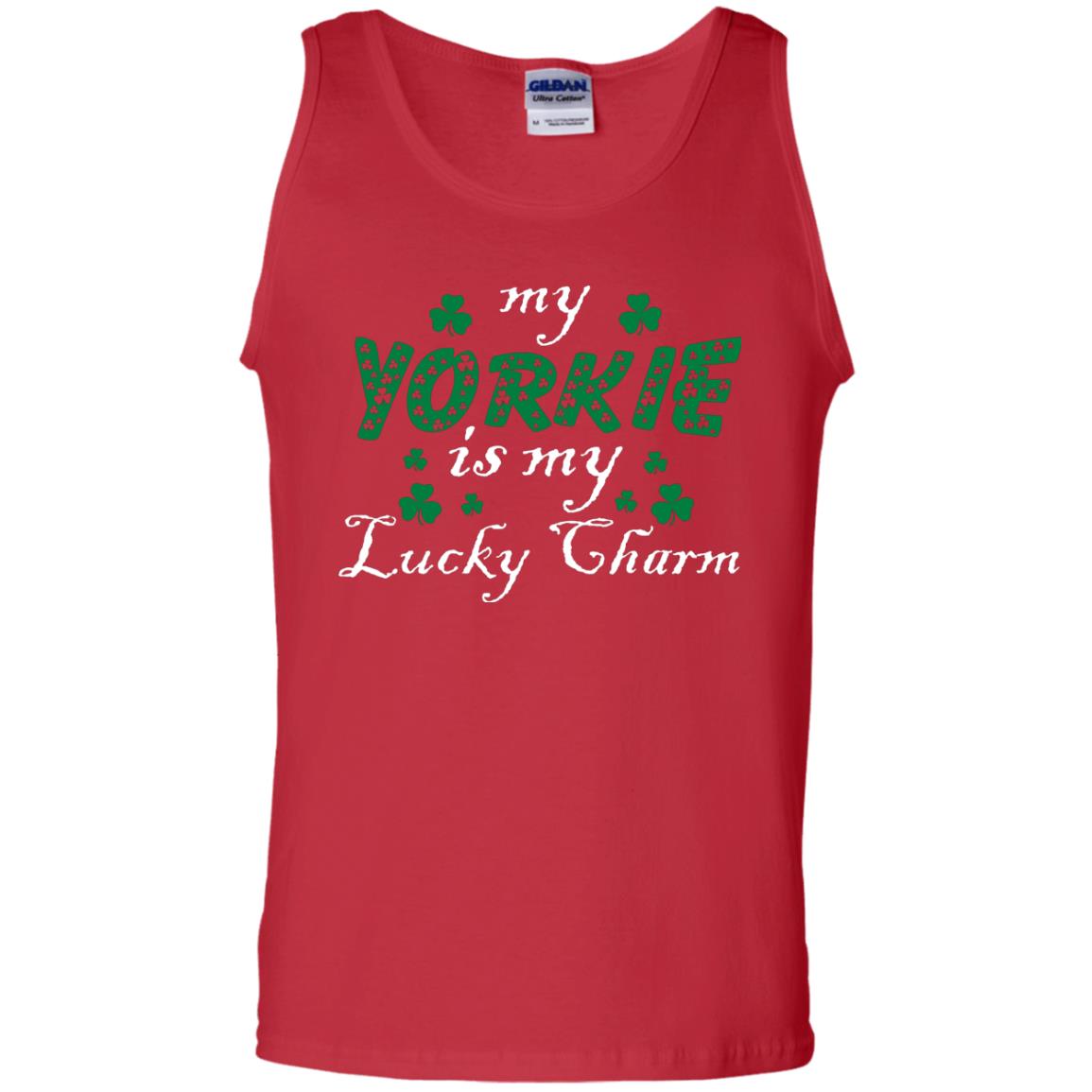 My Yorkie Is My Lucky Charm Saint Patrick's Day Shirt For Yorkie Lover Red