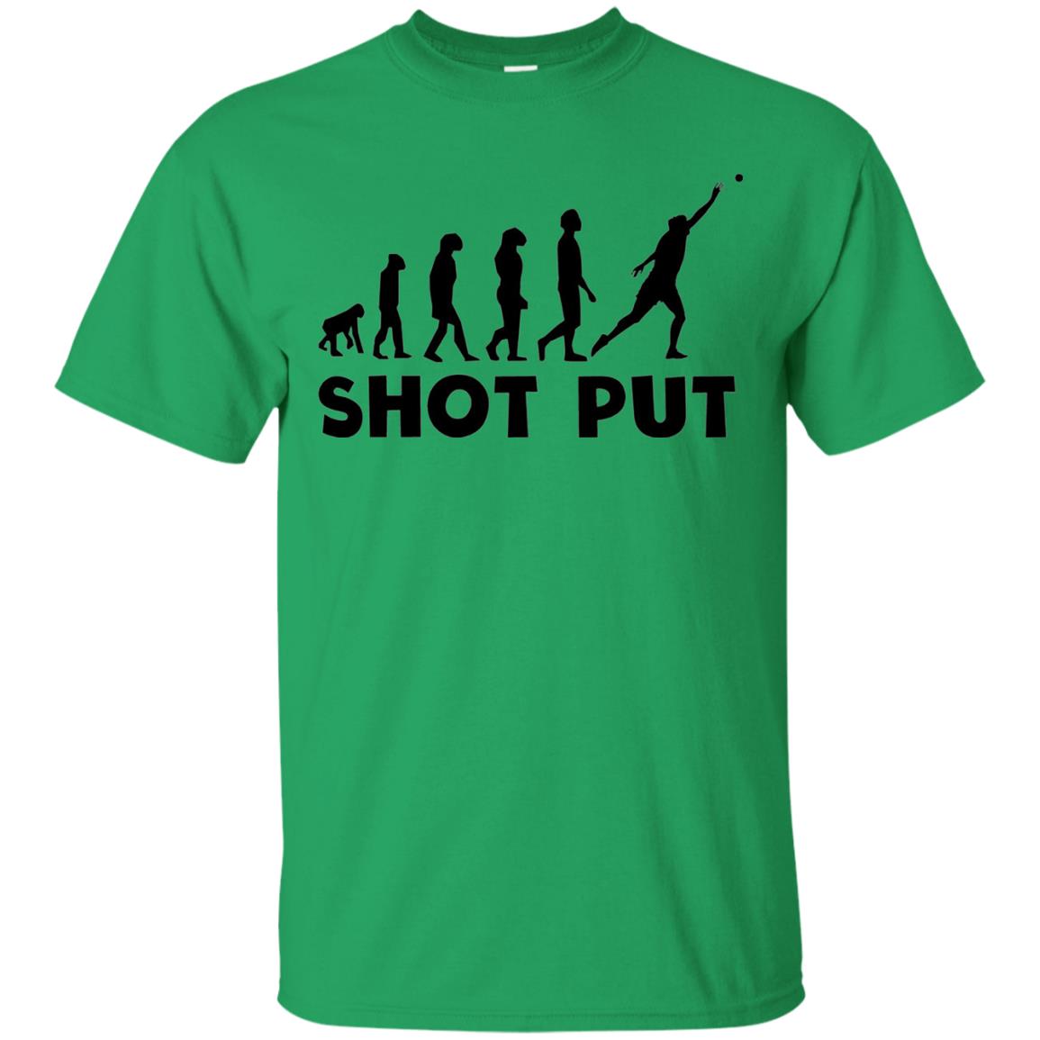 Funny Shot Put Evolution T-shirt Irish Green
