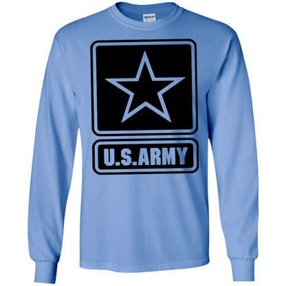 Us Army Black Logo United States Design T-shirt Carolina Blue