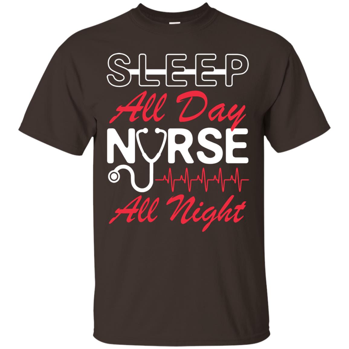 Sleep All Day Nurse All Night Nursing Shirt Dark Chocolate