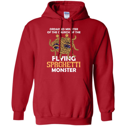 Ordained Minister Of The Church Of The Flying Spaghetti Monster Pastafarian T-shirt Red