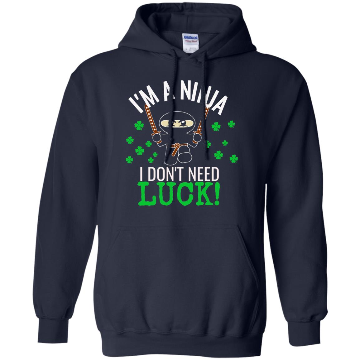 Ninja Luck Green St. Patrick_s Day T-shirt Navy