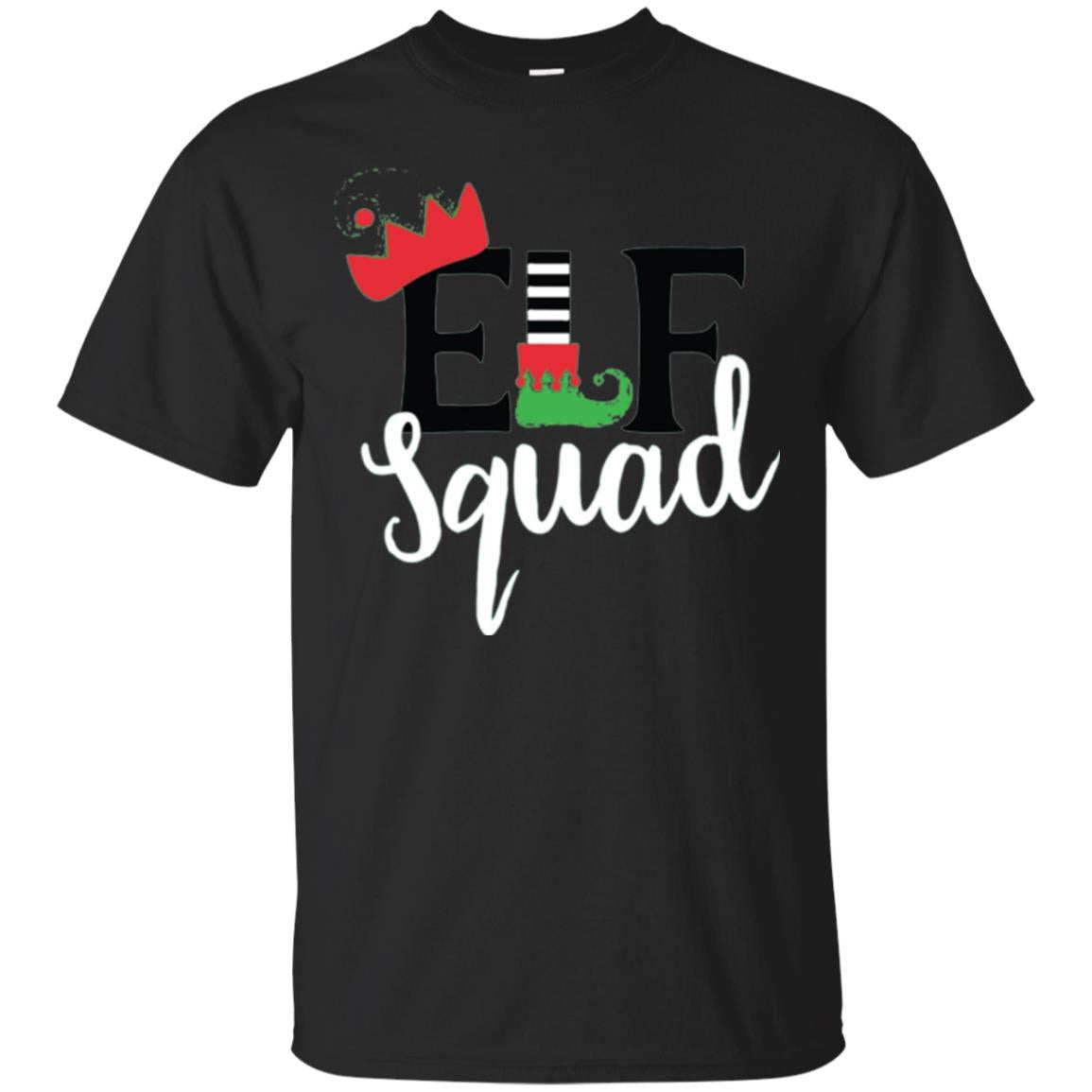 Christmas T-shirt Elf Squad Black
