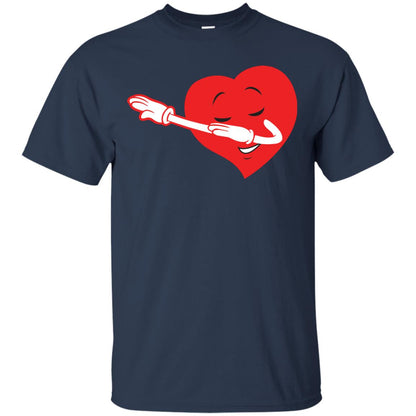 Valentine_s Day T-shirt Dabbing Heart Navy